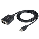 StarTech.com Cable de 91cm USB a Serie con Retención de Puerto COM, Conversor DB9 RS232 Macho a USB, Adaptador USB a Serie para PLC/Impresora/Escáner, Chipset Prolific, Win/Mac Cable DB-9 USB Type-A (4 pin) USB 2.0 Macho Macho