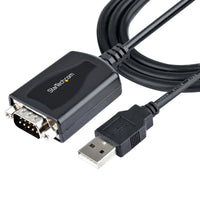 StarTech.com Cable de 91cm USB a Serie con Retención de Puerto COM, Conversor DB9 RS232 Macho a USB, Adaptador USB a Serie para PLC/Impresora/Escáner, Chipset Prolific, Win/Mac Cable DB-9 USB Type-A (4 pin) USB 2.0 Macho Macho