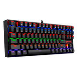 REDRAGON K552-KR-SP KUMARA RAINBOW, Teclado Mecánico, Alámbrico, USB, Interruptor mecánico