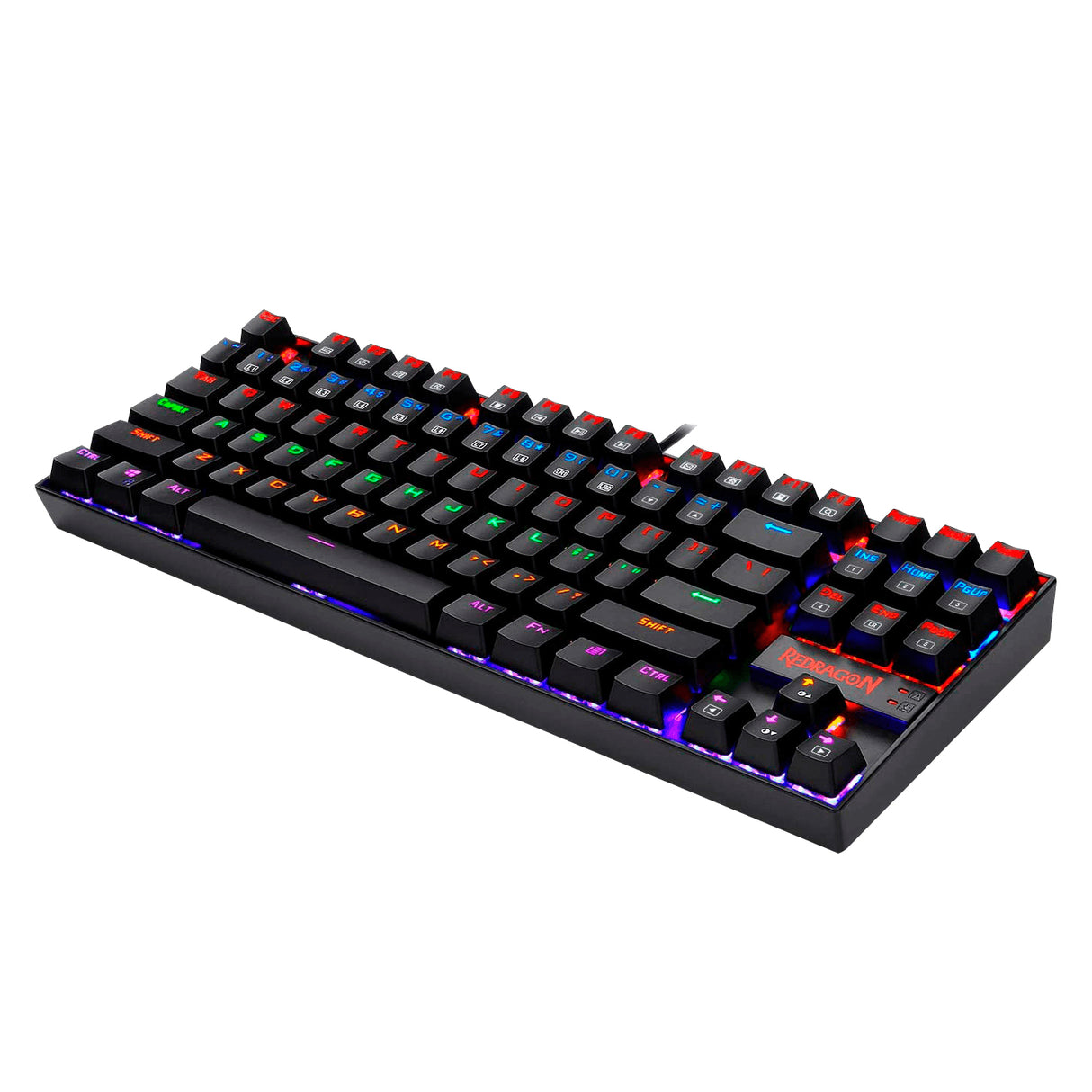 REDRAGON K552-KR-SP KUMARA RAINBOW, Teclado Mecánico, Alámbrico, USB, Interruptor mecánico