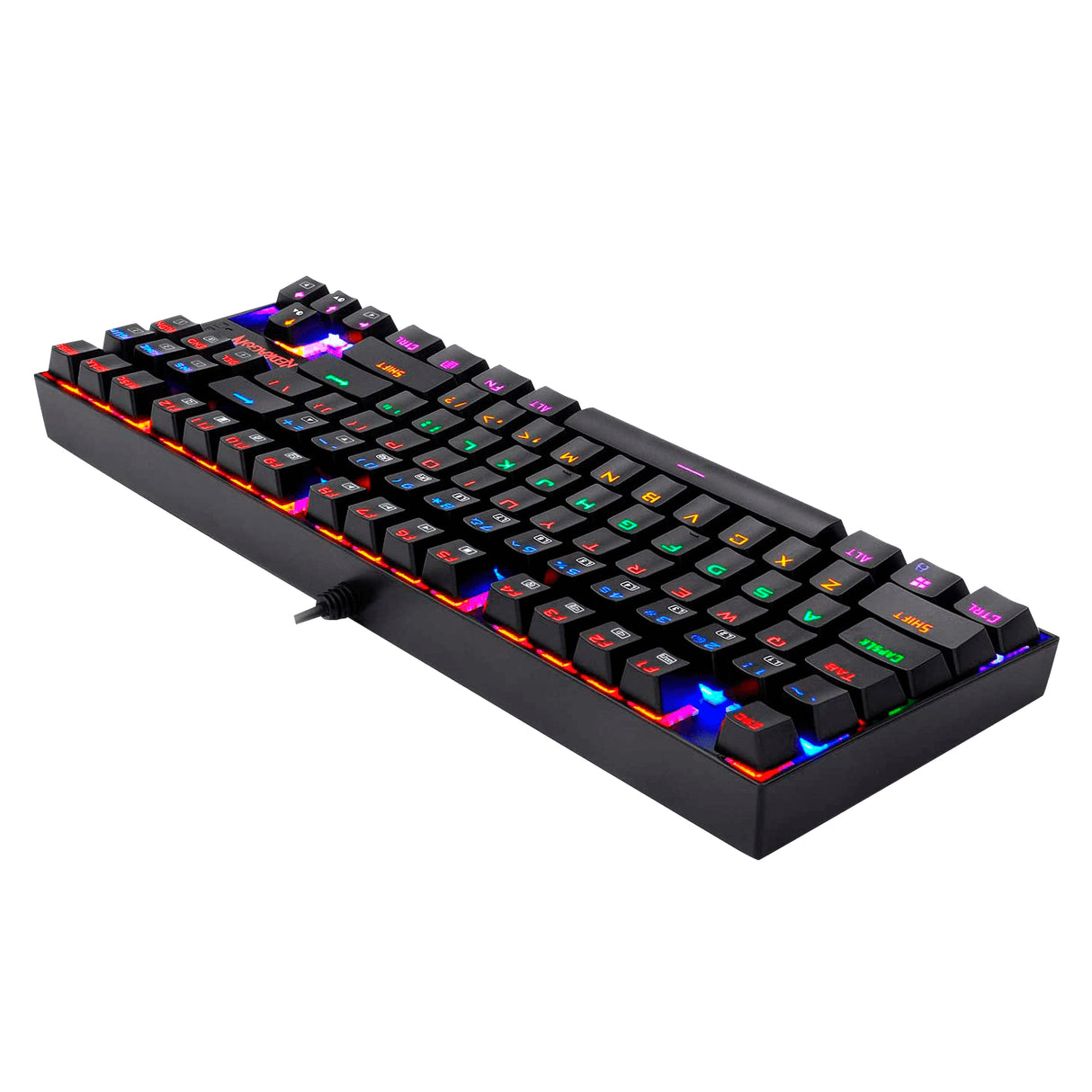 REDRAGON K552-KR-SP KUMARA RAINBOW, Teclado Mecánico, Alámbrico, USB, Interruptor mecánico