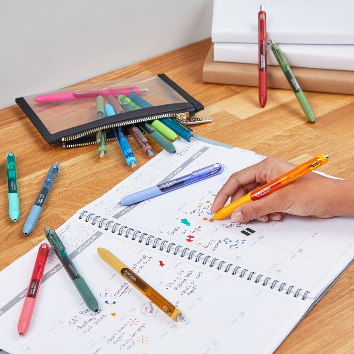Papermate InkJoy RT Medio Bolígrafo de gel de punta retráctil Negro 12 pieza(s)
