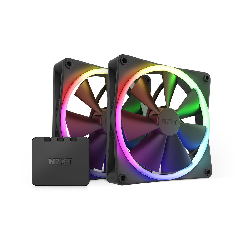 NZXT F140 RGB TWIN Carcasa del ordenador, Procesador Ventilador 14 cm Negro 2 pieza(s)