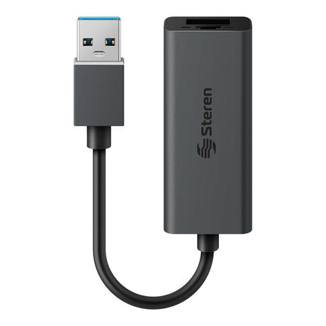 Steren 506-434 tarjeta o adaptador de interfaz RJ-45, USB tipo A, Negro, Windows 10