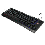 TECLADO VORAGO START THE GAME KB-506 TKL FACTOR 65%, RGB, RUEDA MULTIMEDIA, ALÁMBRICO , ANTI GHOSTING, USB NEGRO