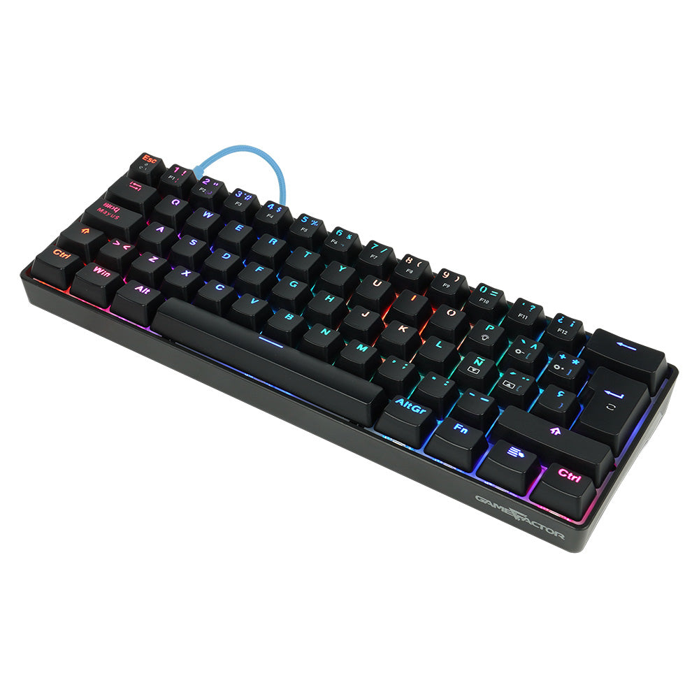 Game Factor KBG560 teclado Juego USB QWERTY Español Negro