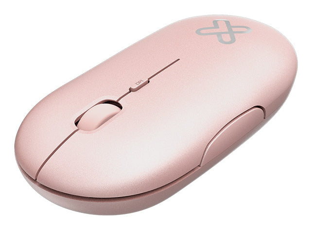 Klip Xtreme KMW-415PK ratón Viajes Ambidiestro RF inalámbrico Óptico 1600 DPI, Rosa