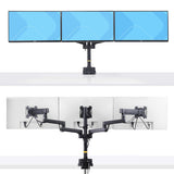 StarTech.com Soporte de Escritorio para 3 Monitores VESA 75x75/100x100 de 27 Pulgadas - Grommet o Abrazadera en C - Ajus