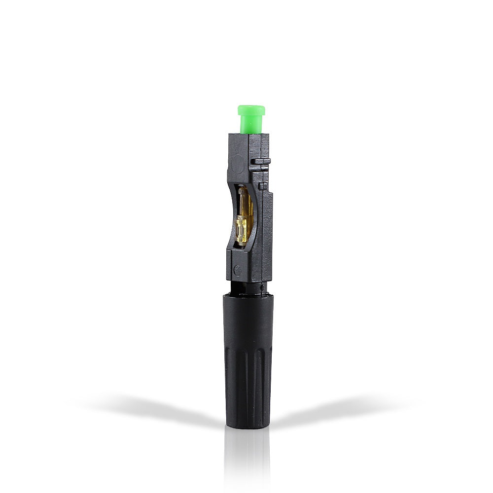 Enson ENS-FASTCON conector de fibra óptica SC/APC Macho/Hembra, Negro, Verde