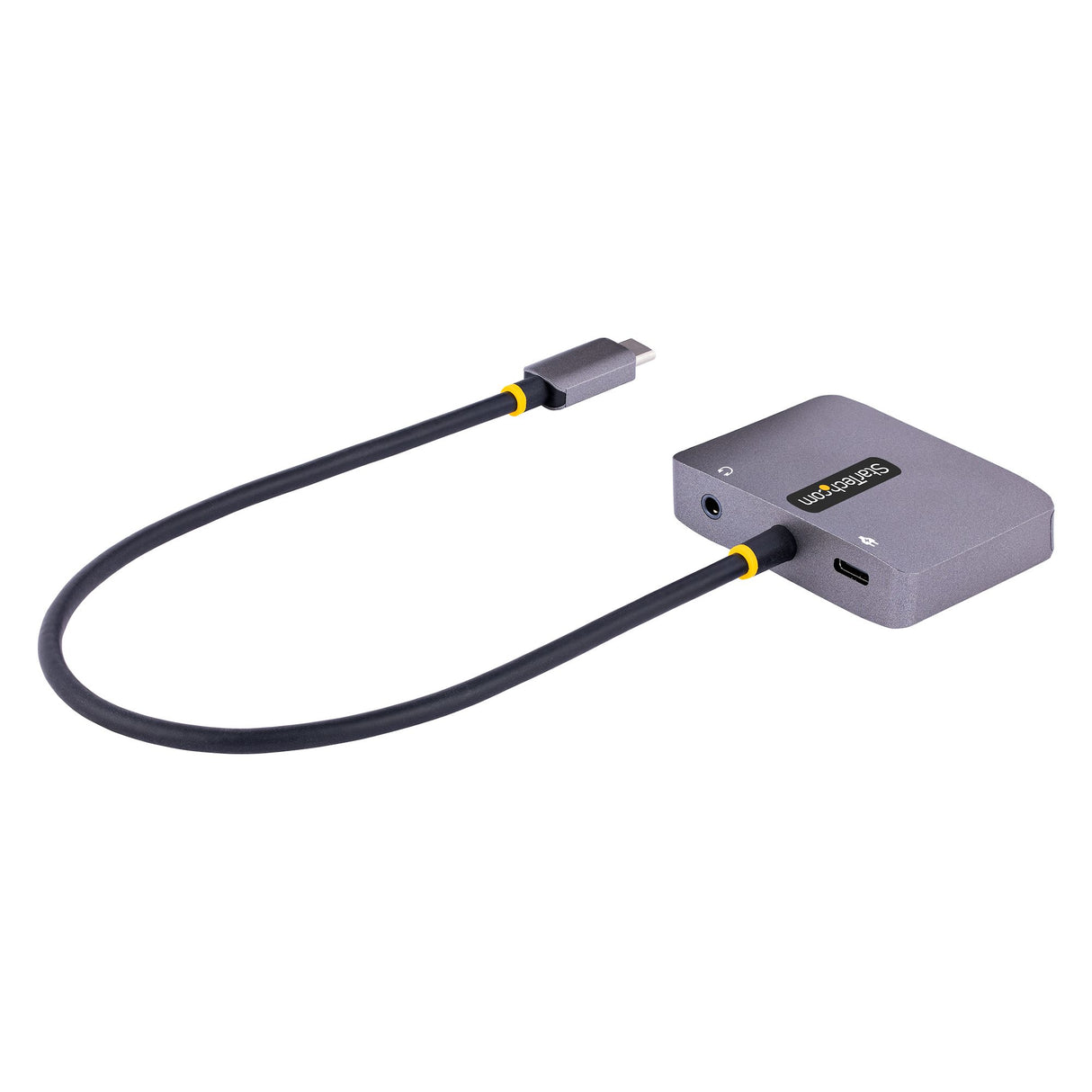 StarTech.com Adaptador de Vídeo USB C, Adaptador Multipuertos USB Tipo C a HDMI VGA con Salida de Audio de 3,5mm, HDR 4K a 60Hz, PD 3.0 de 100W, Compatible con Thunderbolt 3/4 adaptadores gráficos usb USB Tipo C Macho Derecho Si