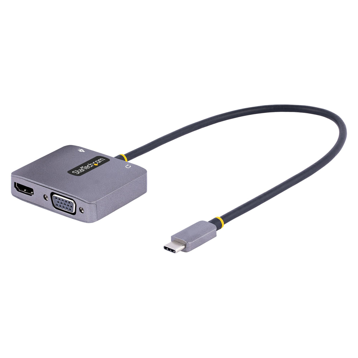 StarTech.com Adaptador de Vídeo USB C, Adaptador Multipuertos USB Tipo C a HDMI VGA con Salida de Audio de 3,5mm, HDR 4K a 60Hz, PD 3.0 de 100W, Compatible con Thunderbolt 3/4 adaptadores gráficos usb USB Tipo C Macho Derecho Si