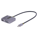 StarTech.com Adaptador de Vídeo USB C, Adaptador Multipuertos USB Tipo C a HDMI VGA con Salida de Audio de 3,5mm, HDR 4K a 60Hz, PD 3.0 de 100W, Compatible con Thunderbolt 3/4 adaptadores gráficos usb USB Tipo C Macho Derecho Si