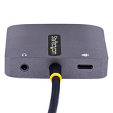 StarTech.com Adaptador de Vídeo USB C, Adaptador Multipuertos USB Tipo C a HDMI VGA con Salida de Audio de 3,5mm, HDR 4K a 60Hz, PD 3.0 de 100W, Compatible con Thunderbolt 3/4 adaptadores gráficos usb USB Tipo C Macho Derecho Si