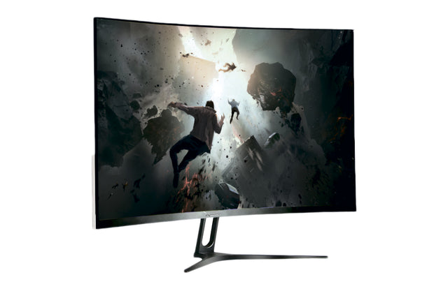 Monitor STYLOS 23.8" Curvo 75hz , Resolución 1920 x 1080 color  blanco