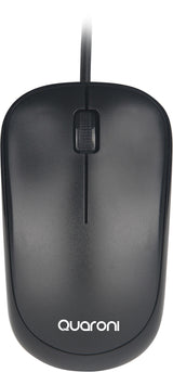 Quaroni KAQ01 teclado Ratón incluido Universal USB QWERTY Español Negro, Alámbrico, Interruptor de membrana