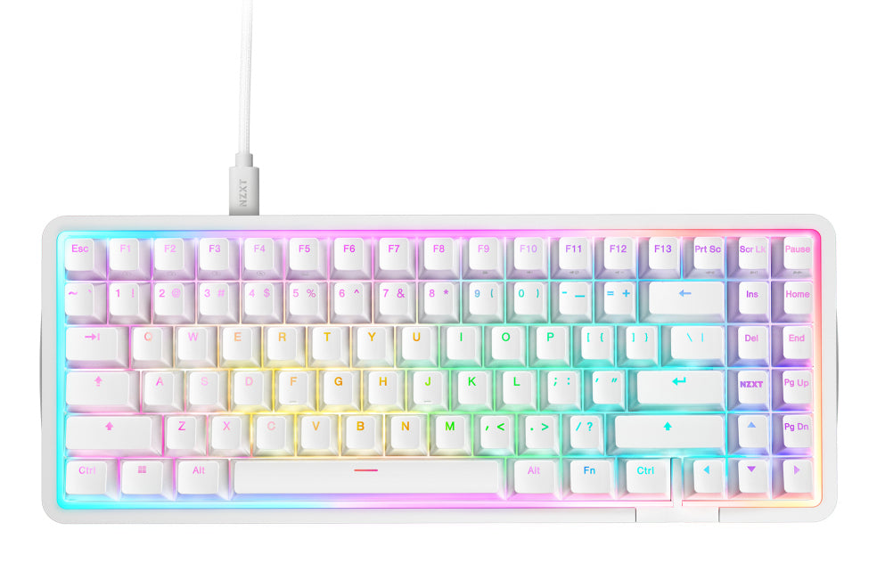 NZXT KB MINI TKL WHITE ANSI US teclado Juego USB QWERTY Internacional de EE.UU. Blanco