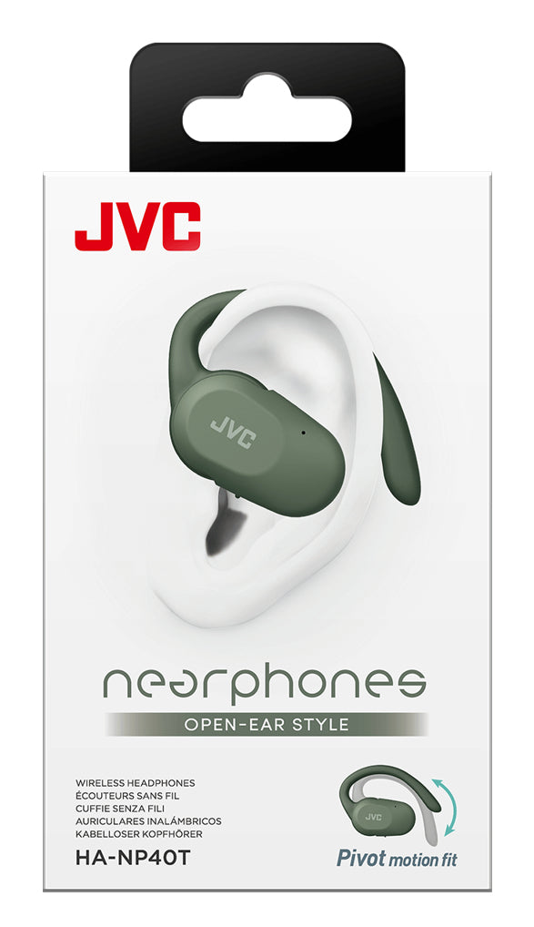 JVC HA-NP40T Auriculares True Wireless Stereo (TWS) Gancho de oreja Llamadas/Música Bluetooth Verde