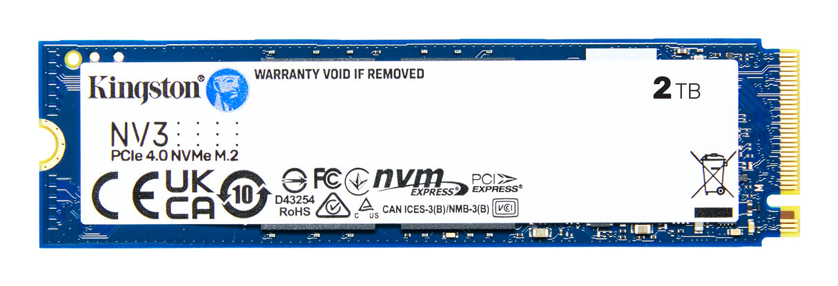 Kingston Technology 2000G NV3 M.2 2280 NVMe SSD unidades internas de estado sólido 2 GB M.2 PCI Express 4.0 Si
