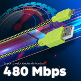 Manhattan Cable Micro-B USB de Alta Velocidad con recubrimiento textil Cable USB 2.0 USB A Micro-USB B Macho/Macho