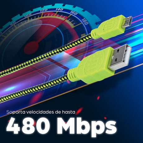 Manhattan Cable Micro-B USB de Alta Velocidad con recubrimiento textil Cable USB 2.0 USB A Micro-USB B Macho/Macho
