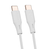 CABLE VORAGO CAB-CC01W USB TIPO C- USB TIPO C 1 METRO CARGA RAPIDA BLANCO