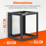 Intellinet 716055 Accesorios para rack Estructura de rack Negro 555 mm