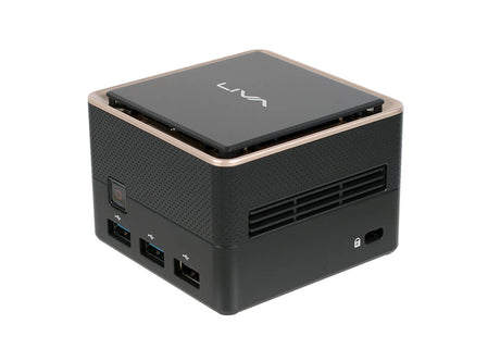 ECS LIVA Q3 Plus AMD Ryzen Embedded V1000 V1605B 8 GB DDR4-SDRAM 128 GB eMMC Mini PC Negro, 2 GHz