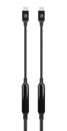 Manhattan Cable USB-C a USB-C activo, 5 m, macho a macho, 10 Gbps (USB 3.2 Gen 2 / USB 3.1), 3 A (ca