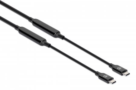 Manhattan Cable USB-C a USB-C activo, 3 m, macho a macho, 10 Gbps (USB 3.2 Gen 2 / USB 3.1), 3 A (ca