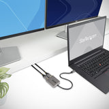 StarTech.com Adaptador USB-C a HDMI Doble - Hub MST USB Tipo C - Divisor Extensor de Monitor HDMI 4K 60Hz para Portátil - HDR - con Cable Incorporado Extra Largo - Solamente para Windows adaptadores gráficos usb USB Tipo C Macho Derecho Si