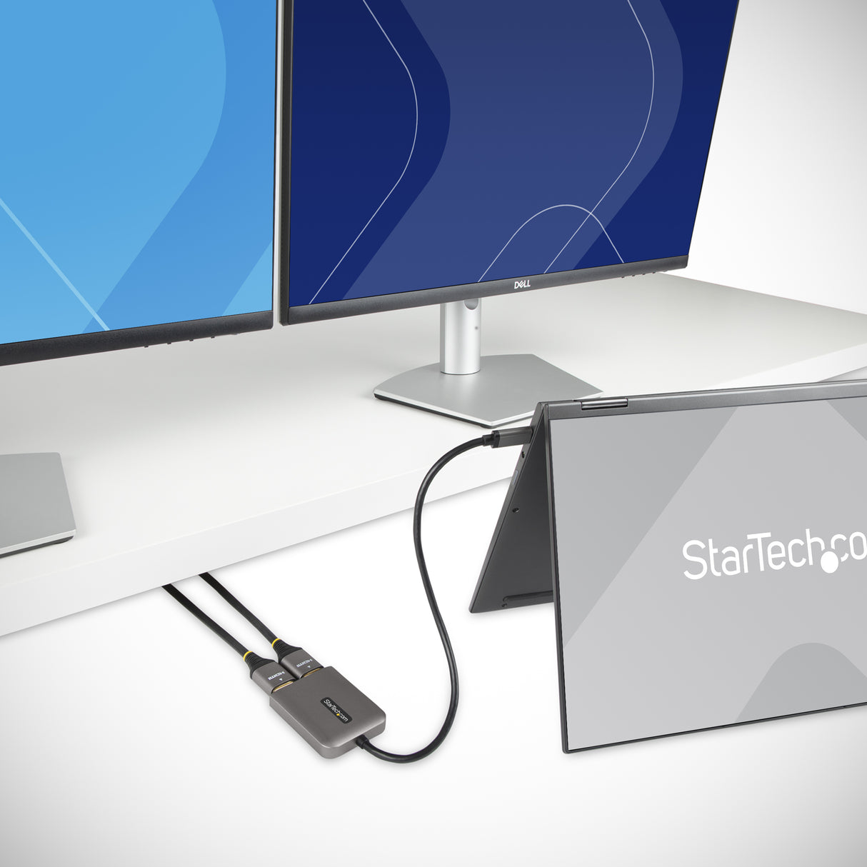 StarTech.com Adaptador USB-C a HDMI Doble - Hub MST USB Tipo C - Divisor Extensor de Monitor HDMI 4K 60Hz para Portátil - HDR - con Cable Incorporado Extra Largo - Solamente para Windows adaptadores gráficos usb USB Tipo C Macho Derecho Si