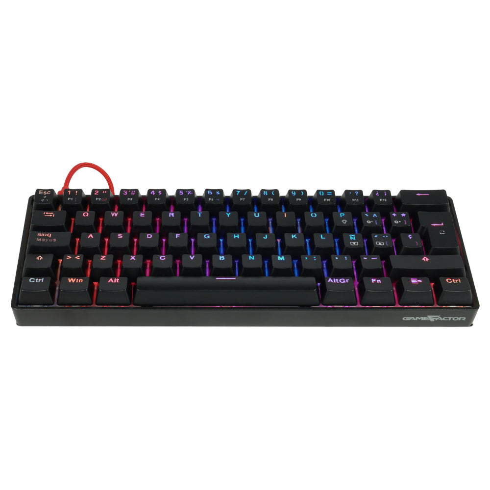 Game Factor KBG560 teclado Juego USB QWERTY Español Negro