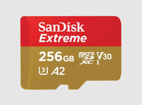 SanDisk Extreme 256 GB MicroSDXC UHS-I Clase 3, 160 MB/s, SDSQXAV-256G-GN6MA