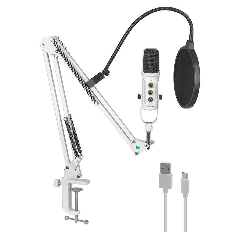 KIT MICROFONO CONDENSADOR USB YEYIAN YSA-UCHQ-02 AGILE NL BLANCO