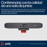 HP Poly Barra de video USB Poly Studio R30, 4K Ultra HD, 3840 x 2160 Pixeles, Gris