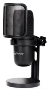 Nextep NE-432 micrófono Negro Micrófono de superficie para mesa