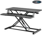 Ovaltech OVDESK-800MM escritorio para computadora Negro, Derecho, Forma cóncava, Patas en X