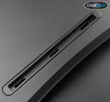 Ovaltech OVDESK-800MM escritorio para computadora Negro, Derecho, Forma cóncava, Patas en X