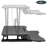 Ovaltech OVDESK-800MM escritorio para computadora Negro, Derecho, Forma cóncava, Patas en X