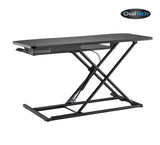 Ovaltech OVDESK-950MM escritorio para computadora Negro, Derecho, Forma cóncava, Patas en X