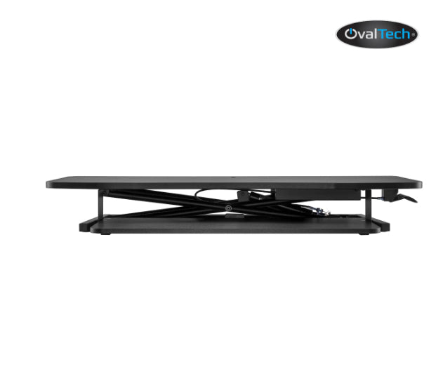 Ovaltech OVDESK-950MM escritorio para computadora Negro, Derecho, Forma cóncava, Patas en X