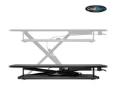 Ovaltech OVDESK-950MM escritorio para computadora Negro, Derecho, Forma cóncava, Patas en X