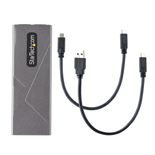 StarTech.com Caja Externa de Aluninio USB-C 10Gbps a NVMe M.2 o SSD M.2 SATA - Sin Herramientas para SSD M.2 NGFF PCIe/S