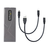 StarTech.com Caja Externa de Aluninio USB-C 10Gbps a NVMe M.2 o SSD M.2 SATA - Sin Herramientas para SSD M.2 NGFF PCIe/S
