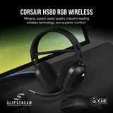 Corsair HS80 RGB WIRELESS Auriculares Inalámbrico y alámbrico Diadema Juego Carbono