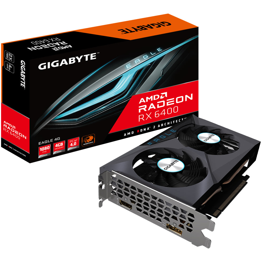 GIGABYTE Radeon RX 6400 EAGLE 4G tarjetas gráficas AMD Radeon RX 6400 2321 MHz 2039 MHz