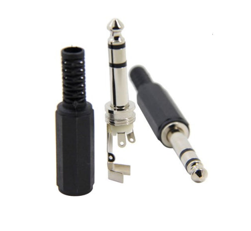 Epcom EP-TRS cambiador de género para cable 6.35mm Negro, Acero inoxidable