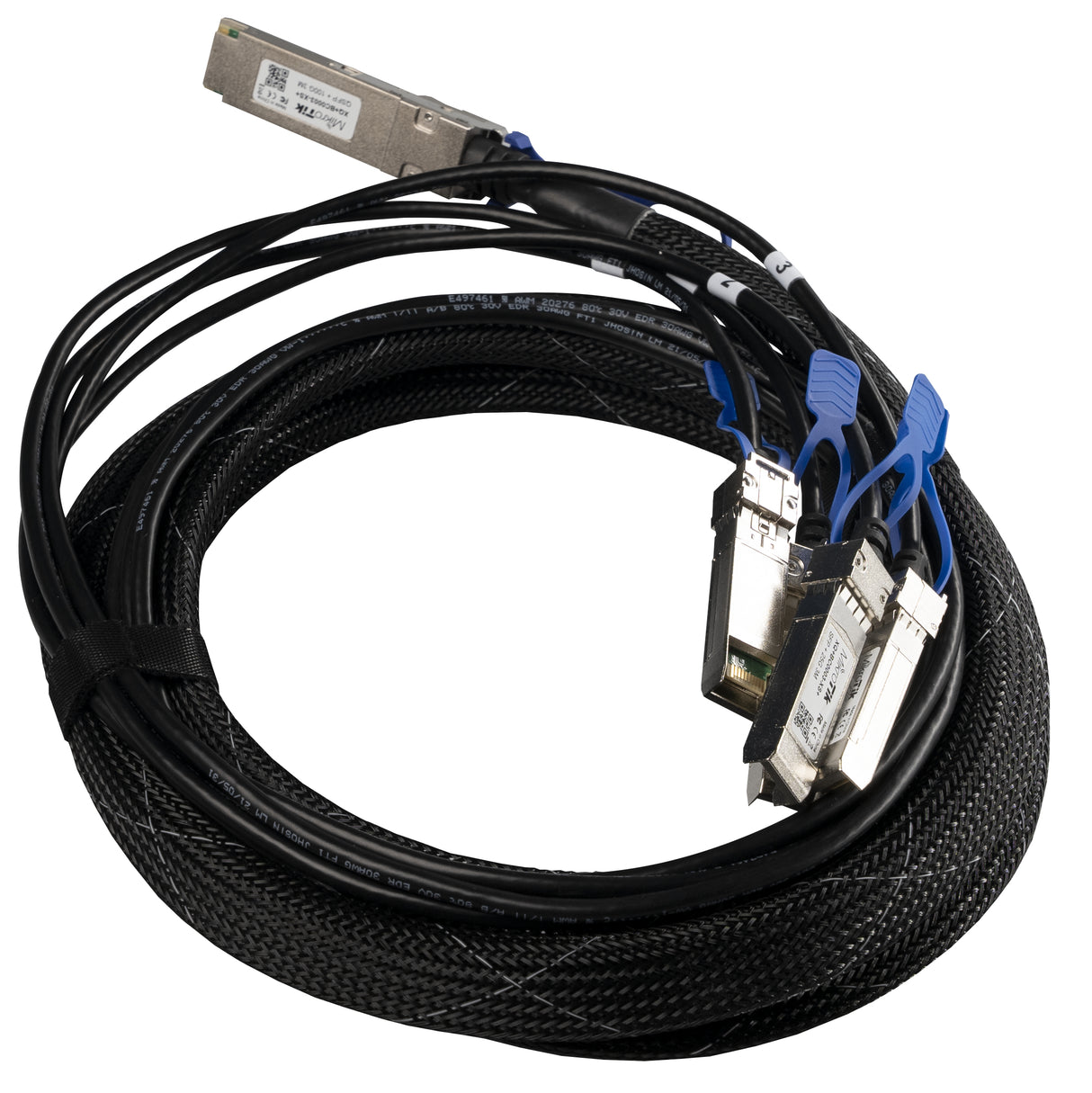 Mikrotik XQ+BC0003-XS+ Cable de fibra óptica e InfiniBand 3 m QSFP28 4x SFP28 Negro, Cromo