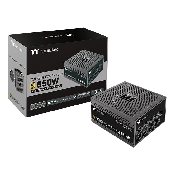 Thermaltake Toughpower GF3 unidad de fuente de alimentación 850 W 24-pines ATX ATX Negro, 100 - 240 V, Activo, 120 W