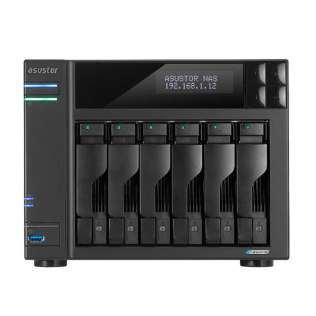 Asustor LOCKERSTOR 6 NAS Escritorio Intel® Celeron® N5105 8 GB DDR4 Unidad de disco duro ADM Negro